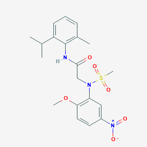 N~1~-(2-isopropyl-6-methylphenyl)-N~2~-(2-methoxy-5-nitrophenyl)-N~2~-(methylsulfonyl)glycinamide