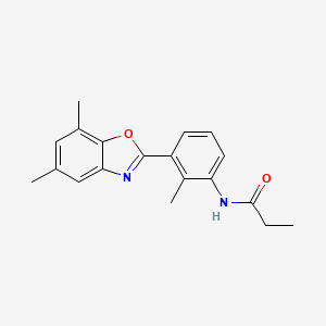 N-[3-(5,7-dimethyl-1,3-benzoxazol-2-yl)-2-methylphenyl]propanamide