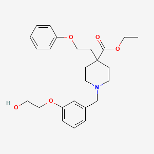 molecular formula C25H33NO5 B5165789 ethyl 1-[3-(2-hydroxyethoxy)benzyl]-4-(2-phenoxyethyl)-4-piperidinecarboxylate 