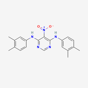 N,N'-bis(3,4-dimethylphenyl)-5-nitro-4,6-pyrimidinediamine