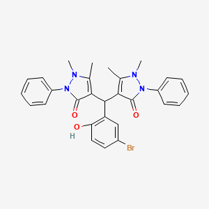 4,4'-[(5-bromo-2-hydroxyphenyl)methylene]bis(1,5-dimethyl-2-phenyl-1,2-dihydro-3H-pyrazol-3-one)