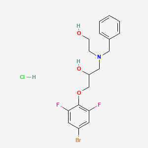 molecular formula C18H21BrClF2NO3 B5165820 1-[benzyl(2-hydroxyethyl)amino]-3-(4-bromo-2,6-difluorophenoxy)-2-propanol hydrochloride 