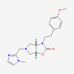 (3aS*,6aR*)-3-[2-(4-methoxyphenyl)ethyl]-5-[(1-methyl-1H-imidazol-2-yl)methyl]hexahydro-2H-pyrrolo[3,4-d][1,3]oxazol-2-one