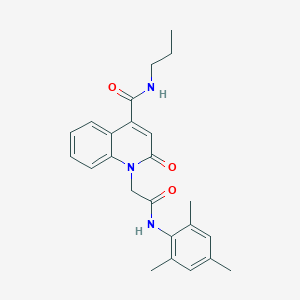 1-[2-(mesitylamino)-2-oxoethyl]-2-oxo-N-propyl-1,2-dihydro-4-quinolinecarboxamide