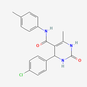 molecular formula C19H18ClN3O2 B5165829 4-(4-chlorophenyl)-6-methyl-N-(4-methylphenyl)-2-oxo-1,2,3,4-tetrahydro-5-pyrimidinecarboxamide 