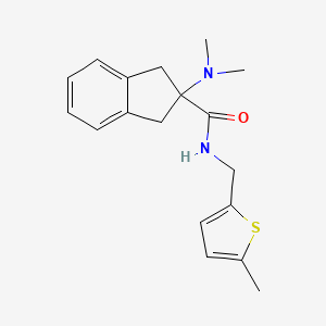 2-(dimethylamino)-N-[(5-methyl-2-thienyl)methyl]-2-indanecarboxamide