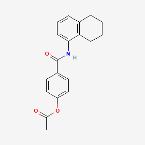 molecular formula C19H19NO3 B5165845 4-[(5,6,7,8-tetrahydro-1-naphthalenylamino)carbonyl]phenyl acetate 