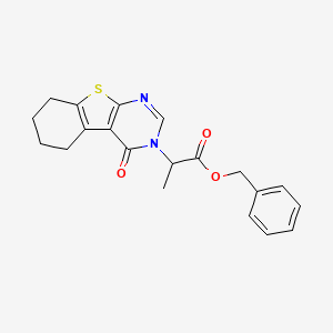 benzyl 2-(4-oxo-5,6,7,8-tetrahydro[1]benzothieno[2,3-d]pyrimidin-3(4H)-yl)propanoate