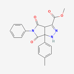 methyl 6a-(4-methylphenyl)-4,6-dioxo-5-phenyl-1,3a,4,5,6,6a-hexahydropyrrolo[3,4-c]pyrazole-3-carboxylate