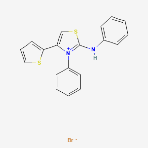 2-anilino-3-phenyl-4-(2-thienyl)-1,3-thiazol-3-ium bromide