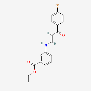 ethyl 3-{[3-(4-bromophenyl)-3-oxo-1-propen-1-yl]amino}benzoate