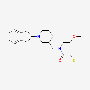 N-{[1-(2,3-dihydro-1H-inden-2-yl)-3-piperidinyl]methyl}-N-(2-methoxyethyl)-2-(methylthio)acetamide