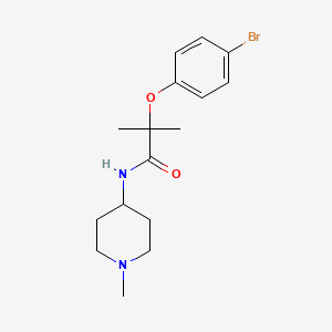 2-(4-bromophenoxy)-2-methyl-N-(1-methyl-4-piperidinyl)propanamide