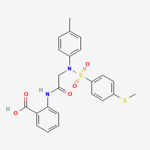 2-[(N-(4-methylphenyl)-N-{[4-(methylthio)phenyl]sulfonyl}glycyl)amino]benzoic acid