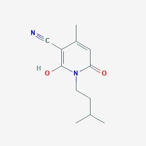 6-hydroxy-4-methyl-1-(3-methylbutyl)-2-oxo-1,2-dihydro-3-pyridinecarbonitrile