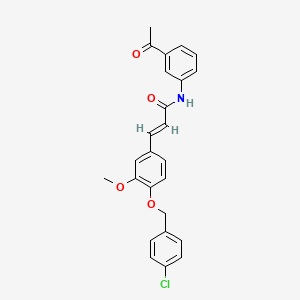 N-(3-acetylphenyl)-3-{4-[(4-chlorobenzyl)oxy]-3-methoxyphenyl}acrylamide