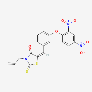 3-allyl-5-[3-(2,4-dinitrophenoxy)benzylidene]-2-thioxo-1,3-thiazolidin-4-one