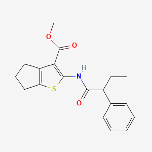 molecular formula C19H21NO3S B5166143 methyl 2-[(2-phenylbutanoyl)amino]-5,6-dihydro-4H-cyclopenta[b]thiophene-3-carboxylate 