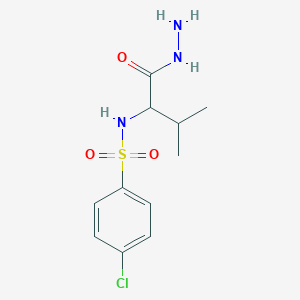 4-chloro-N-[1-(hydrazinocarbonyl)-2-methylpropyl]benzenesulfonamide