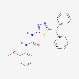 molecular formula C23H20N4O2S B5166217 N-[5-(diphenylmethyl)-1,3,4-thiadiazol-2-yl]-N'-(2-methoxyphenyl)urea 