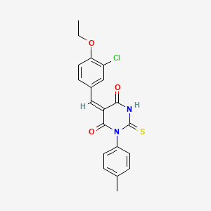 5-(3-chloro-4-ethoxybenzylidene)-1-(4-methylphenyl)-2-thioxodihydro-4,6(1H,5H)-pyrimidinedione