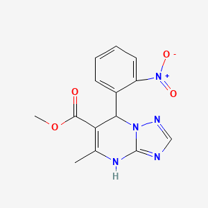 methyl 5-methyl-7-(2-nitrophenyl)-4,7-dihydro[1,2,4]triazolo[1,5-a]pyrimidine-6-carboxylate