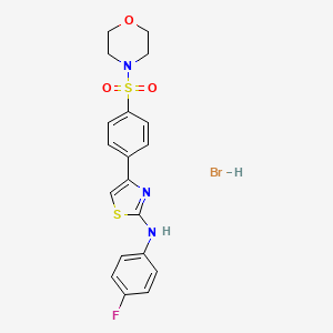 N-(4-fluorophenyl)-4-[4-(4-morpholinylsulfonyl)phenyl]-1,3-thiazol-2-amine hydrobromide