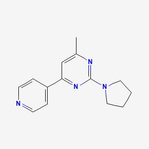 4-methyl-6-(4-pyridinyl)-2-(1-pyrrolidinyl)pyrimidine