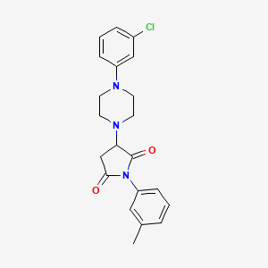 3-[4-(3-chlorophenyl)-1-piperazinyl]-1-(3-methylphenyl)-2,5-pyrrolidinedione