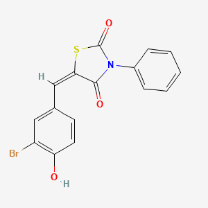 5-(3-bromo-4-hydroxybenzylidene)-3-phenyl-1,3-thiazolidine-2,4-dione