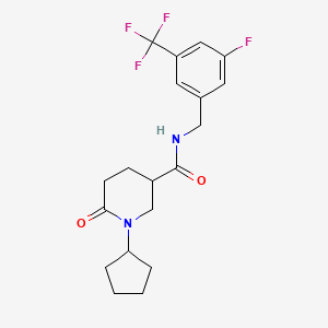 1-cyclopentyl-N-[3-fluoro-5-(trifluoromethyl)benzyl]-6-oxo-3-piperidinecarboxamide