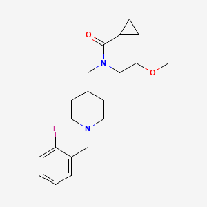 N-{[1-(2-fluorobenzyl)-4-piperidinyl]methyl}-N-(2-methoxyethyl)cyclopropanecarboxamide