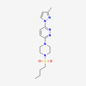 molecular formula C16H24N6O2S B5166313 3-[4-(butylsulfonyl)-1-piperazinyl]-6-(3-methyl-1H-pyrazol-1-yl)pyridazine 