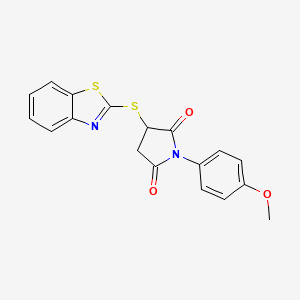 3-(1,3-benzothiazol-2-ylthio)-1-(4-methoxyphenyl)-2,5-pyrrolidinedione