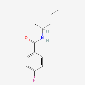 molecular formula C12H16FNO B5166358 4-fluoro-N-(1-methylbutyl)benzamide 