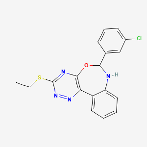 6-(3-Chlorophenyl)-3-ethylsulfanyl-6,7-dihydro-[1,2,4]triazino[5,6-d][3,1]benzoxazepine