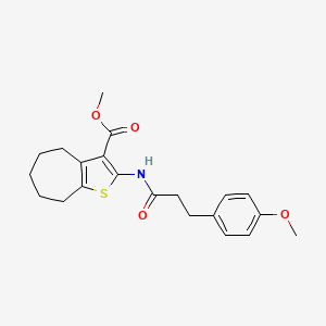 methyl 2-{[3-(4-methoxyphenyl)propanoyl]amino}-5,6,7,8-tetrahydro-4H-cyclohepta[b]thiophene-3-carboxylate