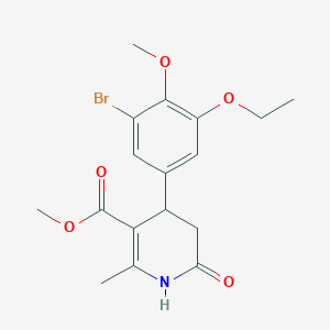 Methyl 4-(3-bromo-5-ethoxy-4-methoxyphenyl)-2-methyl-6-oxo-1,4,5,6-tetrahydropyridine-3-carboxylate