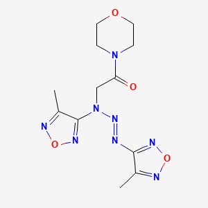 4-{[1,3-bis(4-methyl-1,2,5-oxadiazol-3-yl)-2-triazen-1-yl]acetyl}morpholine