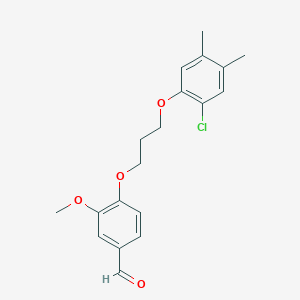 molecular formula C19H21ClO4 B5166418 4-[3-(2-chloro-4,5-dimethylphenoxy)propoxy]-3-methoxybenzaldehyde 