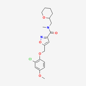 5-[(2-chloro-4-methoxyphenoxy)methyl]-N-methyl-N-(tetrahydro-2H-pyran-2-ylmethyl)-3-isoxazolecarboxamide