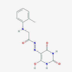 2-[(2-methylphenyl)amino]-N'-(2,4,6-trioxotetrahydro-5(2H)-pyrimidinylidene)acetohydrazide