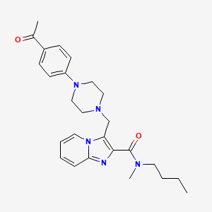 3-{[4-(4-acetylphenyl)-1-piperazinyl]methyl}-N-butyl-N-methylimidazo[1,2-a]pyridine-2-carboxamide