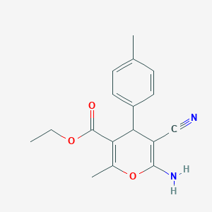 molecular formula C17H18N2O3 B5166465 Ethyl 6-amino-5-cyano-2-methyl-4-(p-tolyl)-4H-pyran-3-carboxylate 