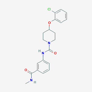 molecular formula C20H22ClN3O3 B516648 4-(2-chlorophenoxy)-N-[3-(methylcarbamoyl)phenyl]piperidine-1-carboxamide CAS No. 1032229-33-6