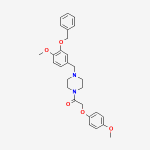 1-[3-(benzyloxy)-4-methoxybenzyl]-4-[(4-methoxyphenoxy)acetyl]piperazine