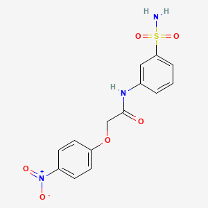 2-(4-nitrophenoxy)-N-(3-sulfamoylphenyl)acetamide