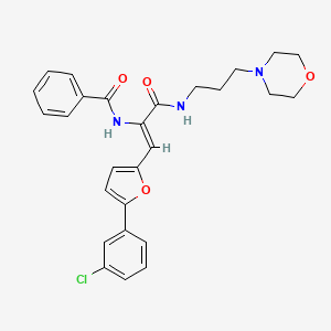 N-[2-[5-(3-chlorophenyl)-2-furyl]-1-({[3-(4-morpholinyl)propyl]amino}carbonyl)vinyl]benzamide