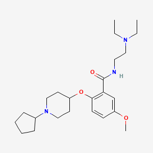 2-[(1-cyclopentyl-4-piperidinyl)oxy]-N-[2-(diethylamino)ethyl]-5-methoxybenzamide