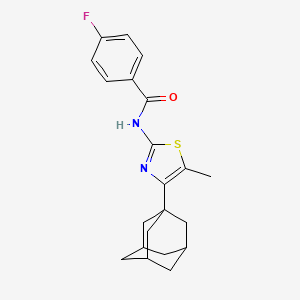 molecular formula C21H23FN2OS B5166549 N-[4-(1-adamantyl)-5-methyl-1,3-thiazol-2-yl]-4-fluorobenzamide 